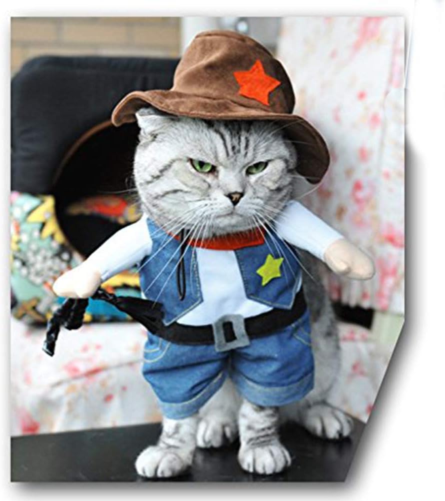Costume de cowboy occidental pour animal de compagnie