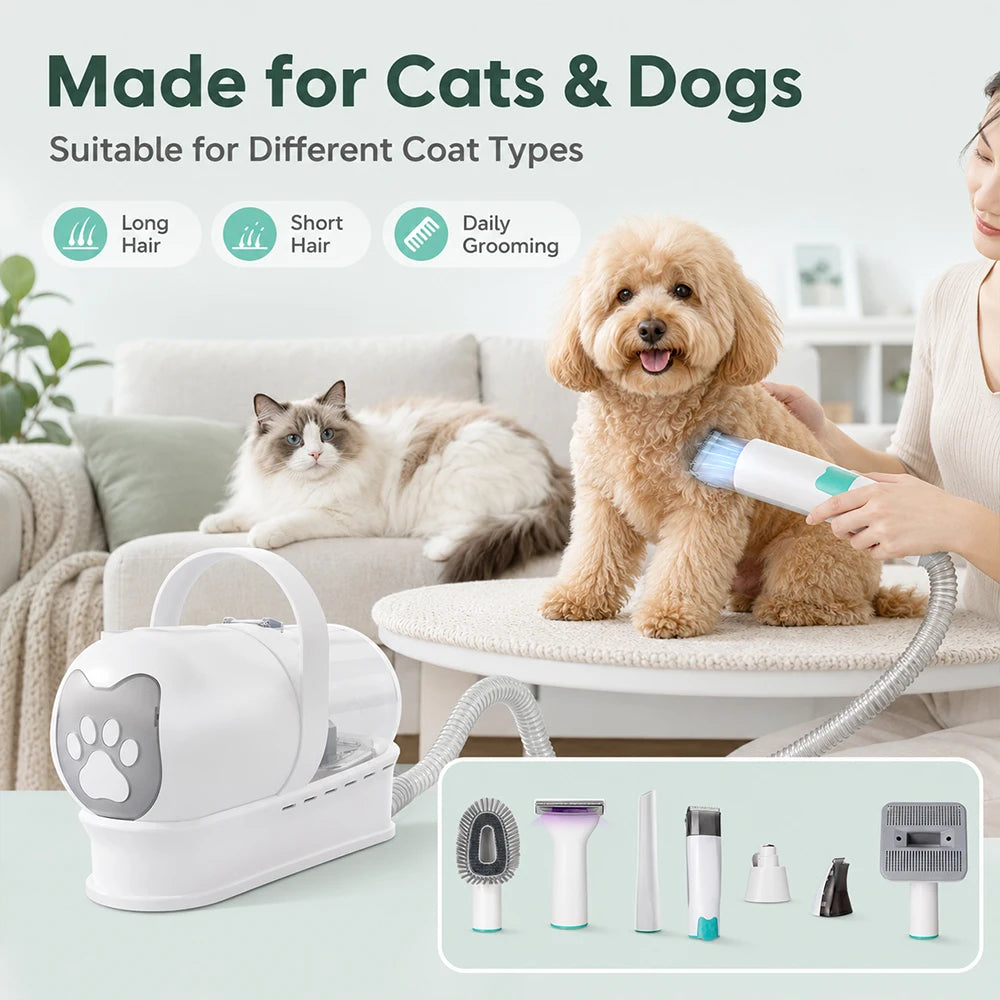 Pet Grooming Vacuum & Clipper Kit