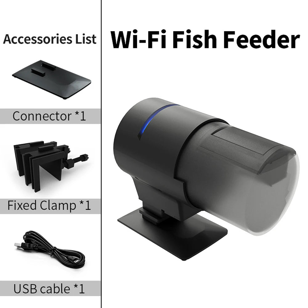 Wifi Fish Feeder Organ Smart Control Aquarium Tank Automatic Feeding Device Timing Fishing Equipment Accessories