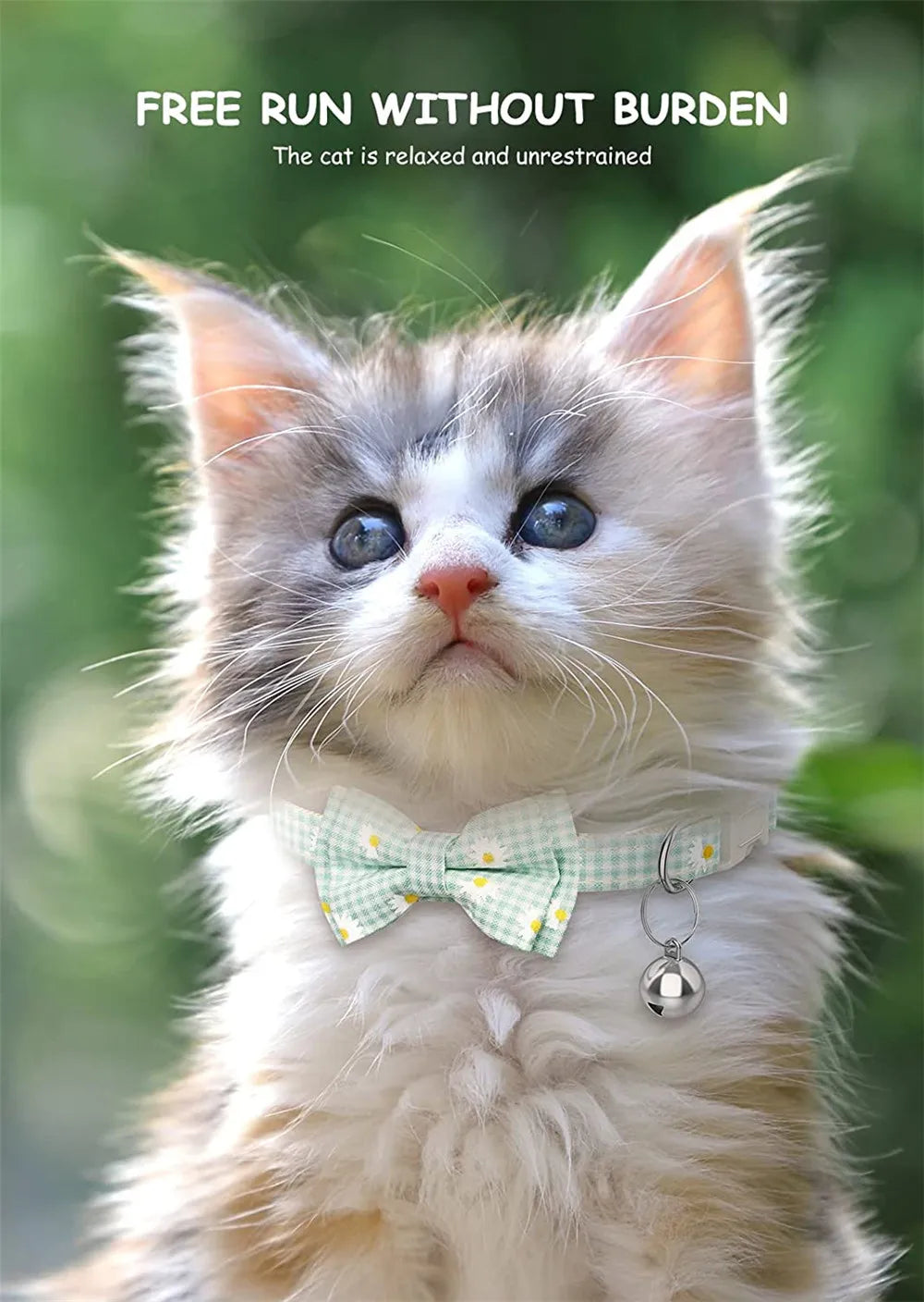 Collier de chat à dégagement rapide avec support AirTag et clochette