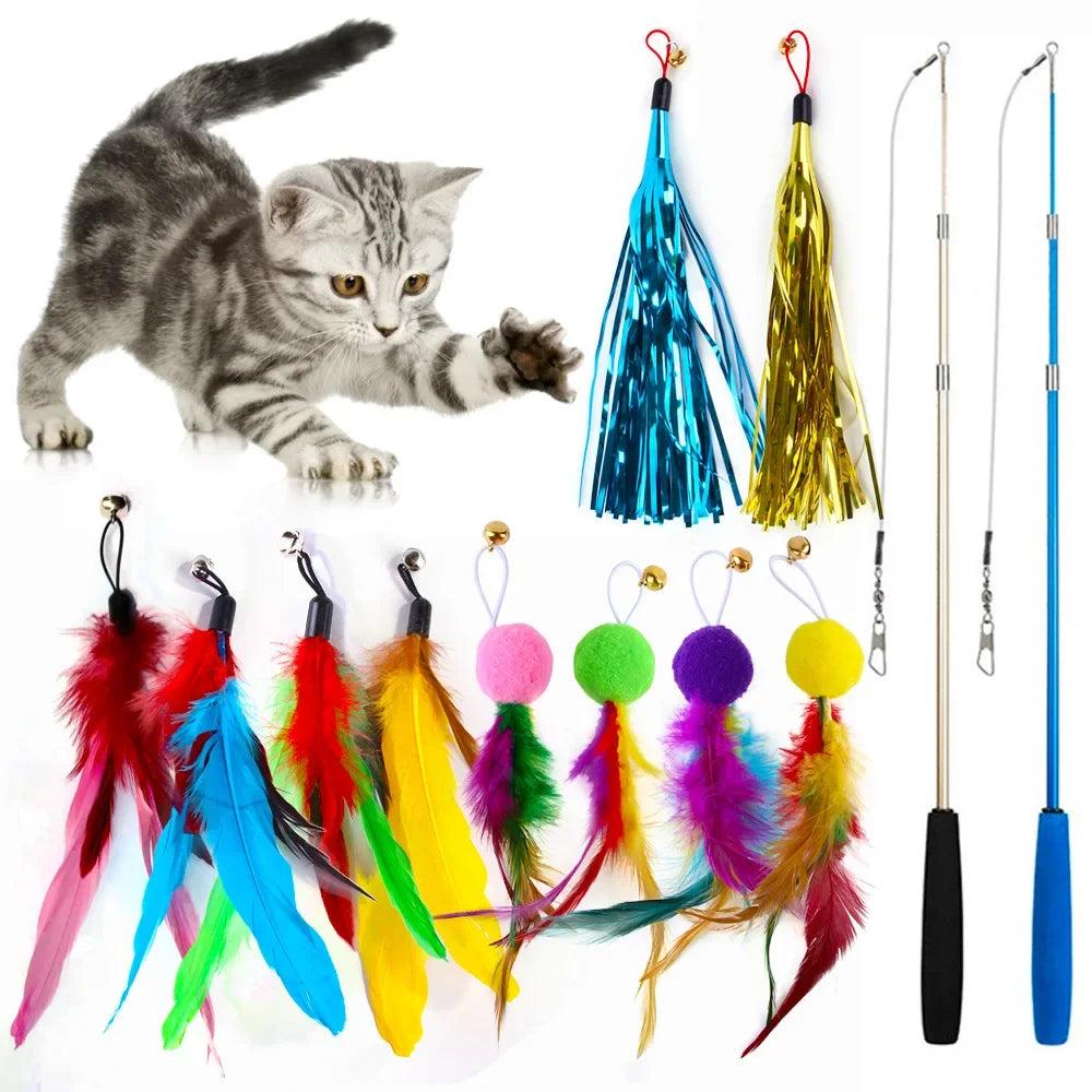 Cat Wand Toy 12-Piece Replacement Set