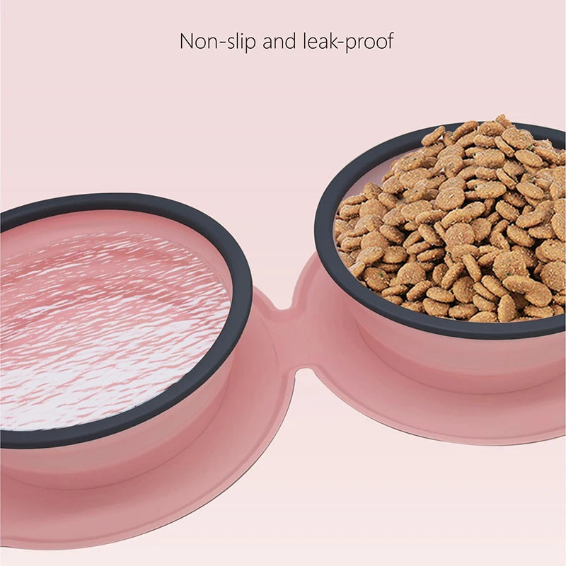 Foldable Silicone Travel Bowl for Dogs & Cats