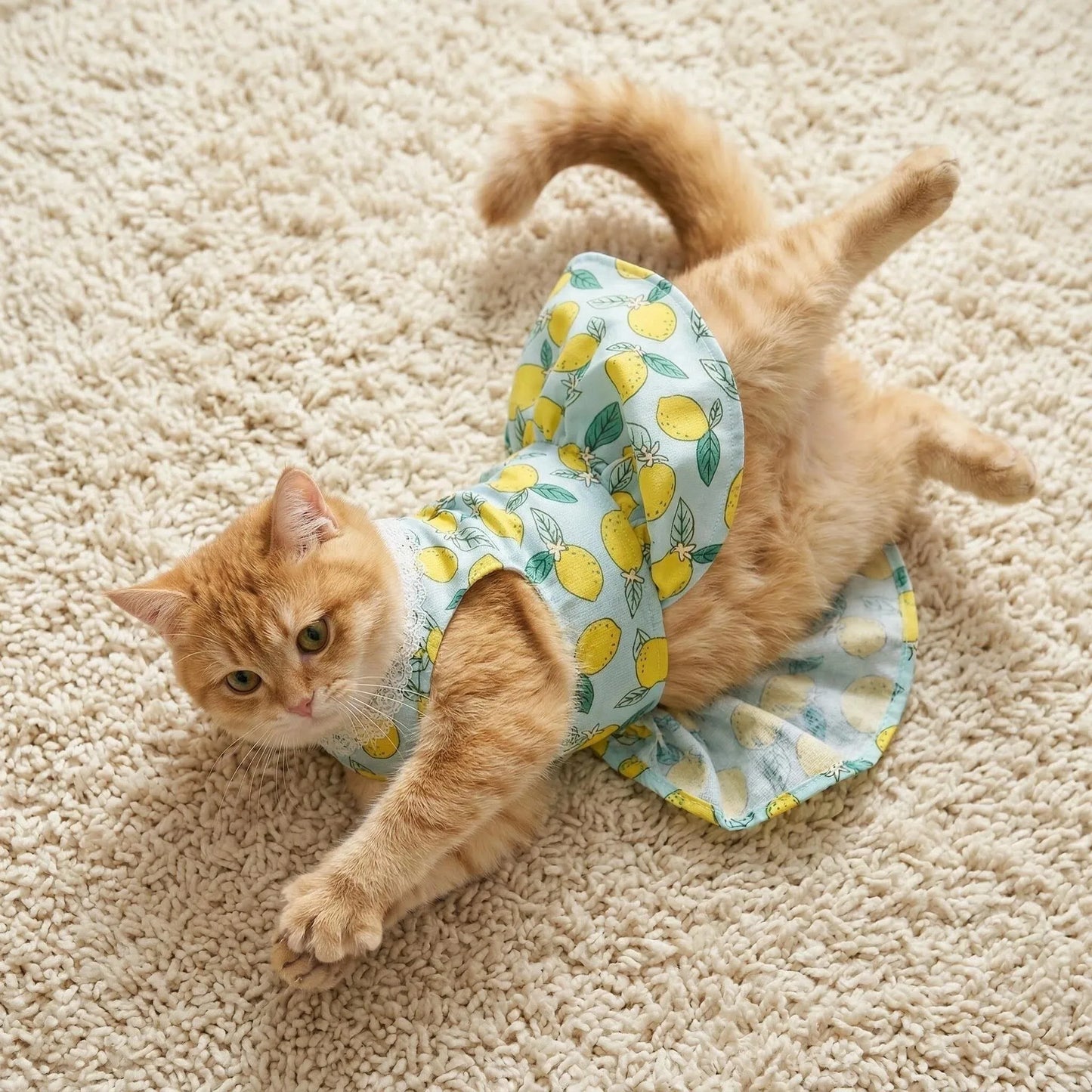 Princess Cooling Dress for Small Dogs & Cats with Leash Ring