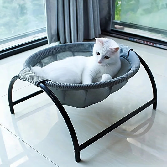 Breathable Cat Hammock Bed - Elevated Cooling Cot for Ultimate Comfort