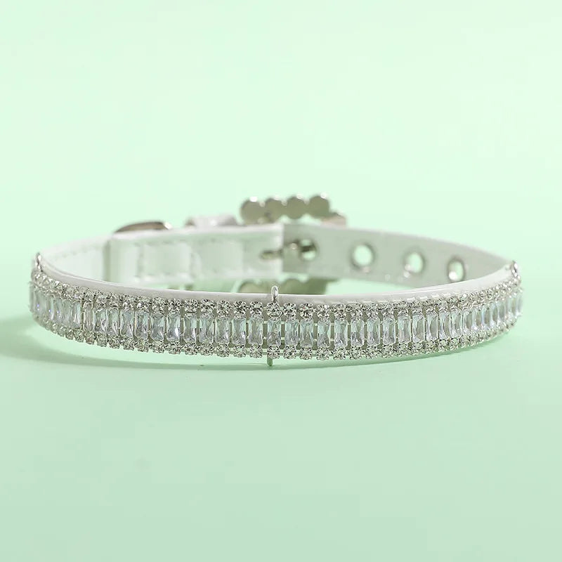 Rhinestone & Pearl Cat Collar Necklace