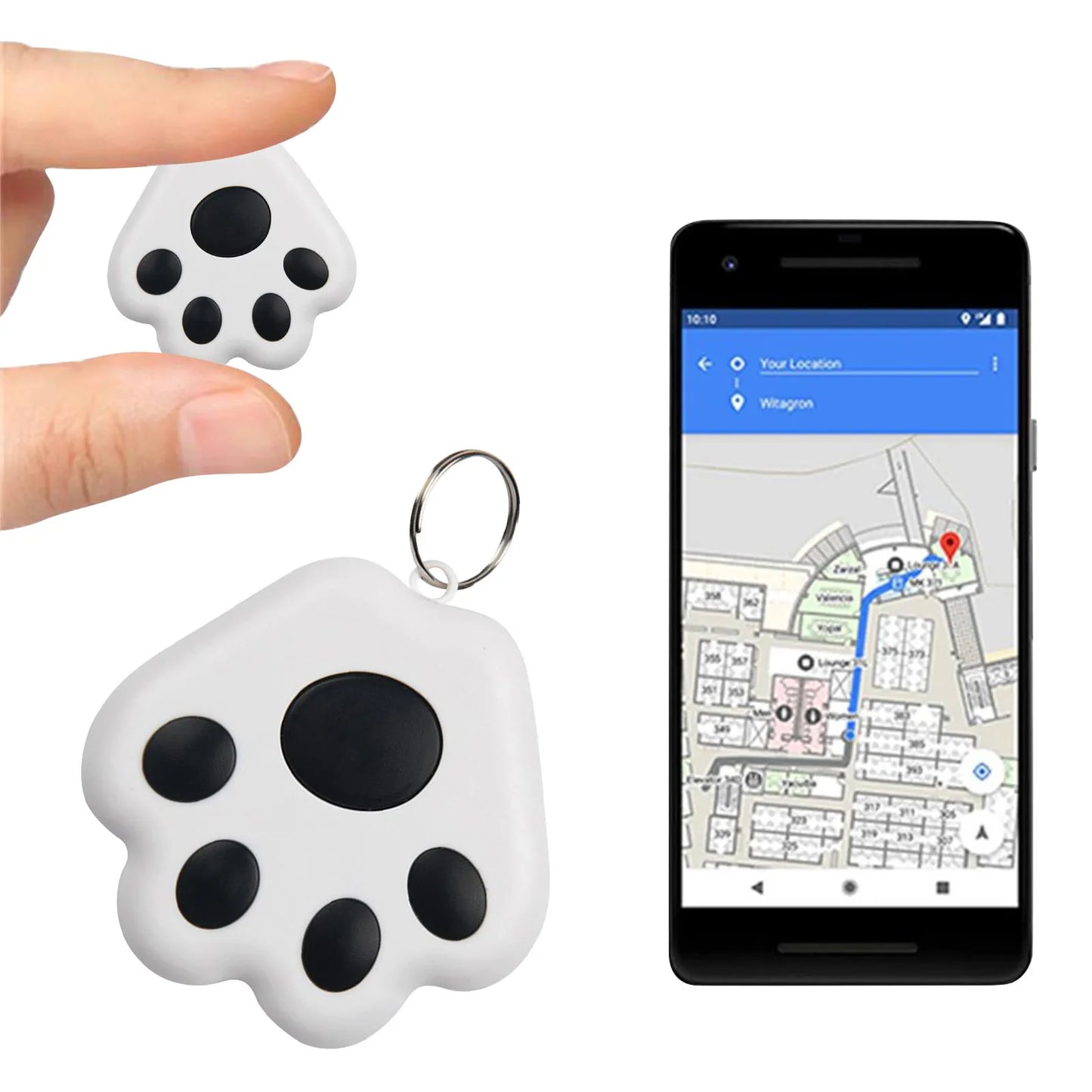 Bluetooth 5.0 Mini Anti-Lost Tracker Tag for Pets, Kids, Keys & Bags