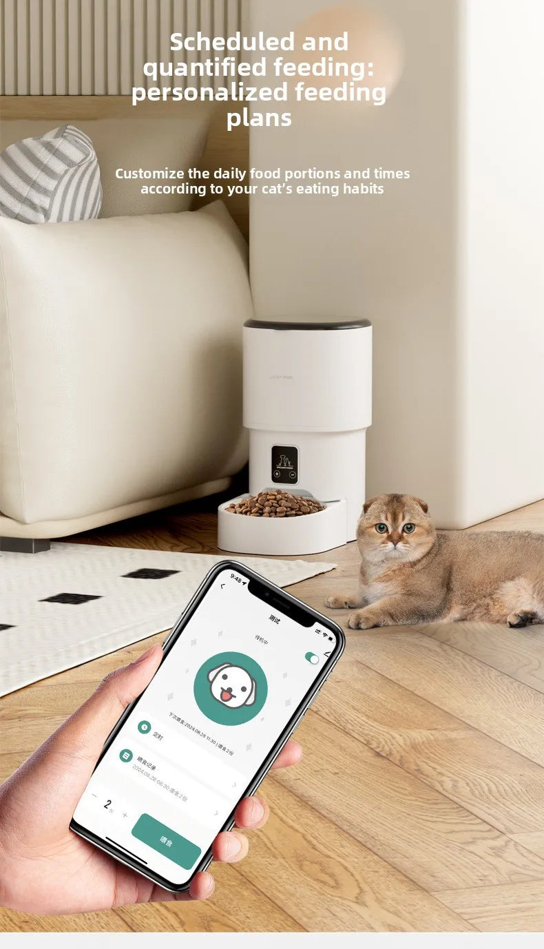 Smart WiFi Pet Feeder with HD Camera & Two-Way Intercom