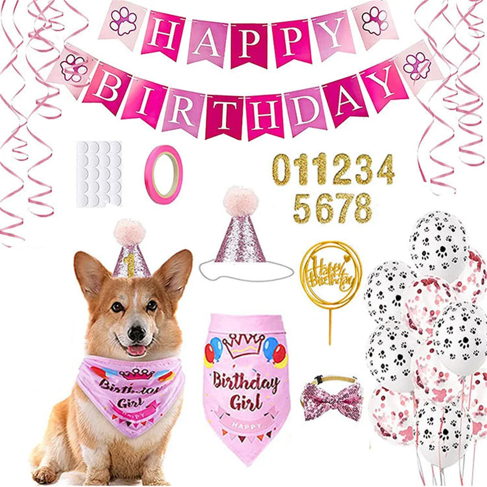Dog Birthday Party Decoration Kit
