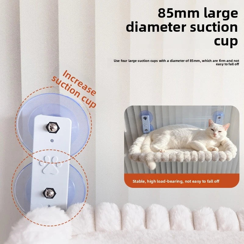 Suction Cup Window Cat Hammock – Wide Hanging Bed