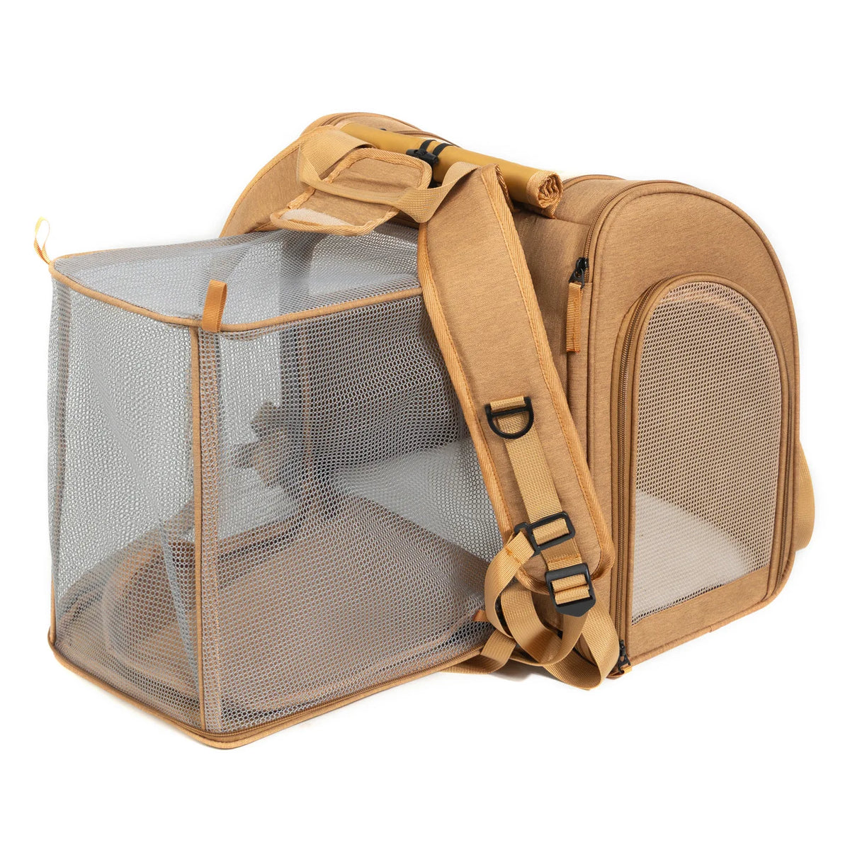 Expandable Mesh Pet Carrier for Cats & Small Dogs