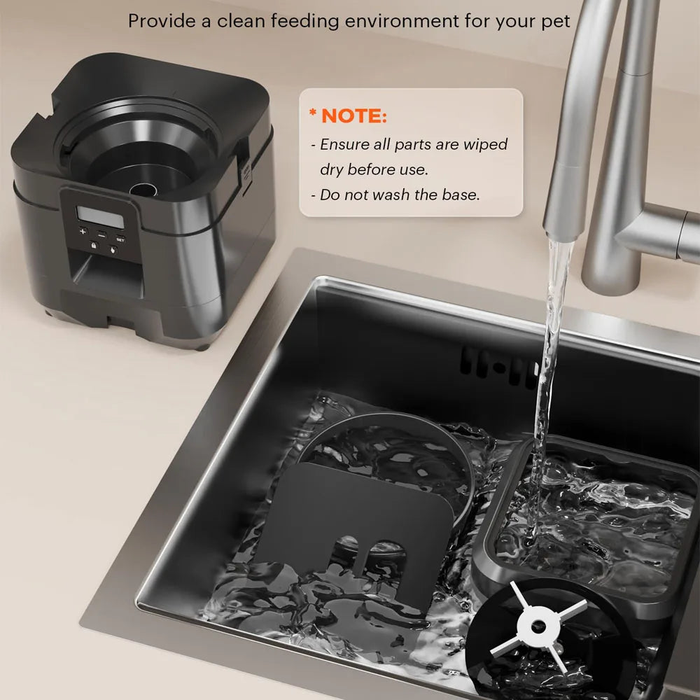 Smart Automatic Pet Feeder with LCD Display - Timed Slow Food Dispenser