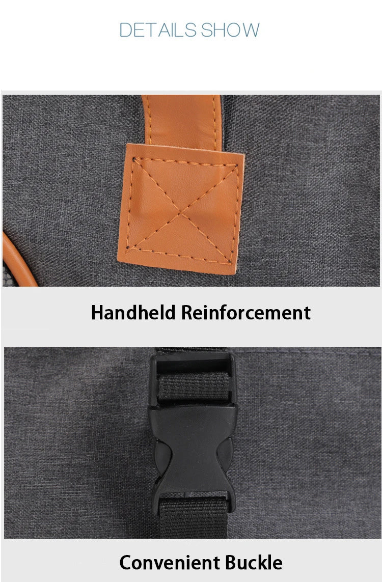 Anti-Collapse Pet Carrier Handbag with Storage Pockets