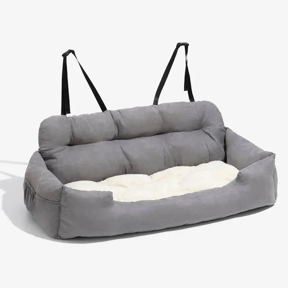 Rear Seat Dog Travel Bed with Removable Cover