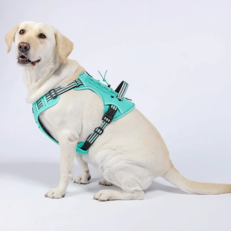 No-Pull Reflective Tactical Dog Harness Vest
