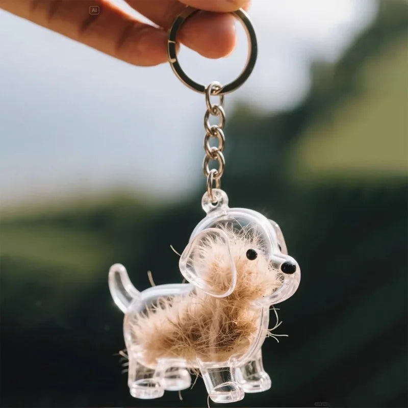Pet Hair Storage Keychain Pendant