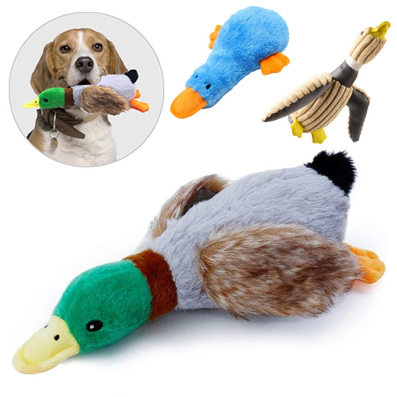 Duck Chew & Molar Toy for Dogs — Linen & Down, 25–34 cm
