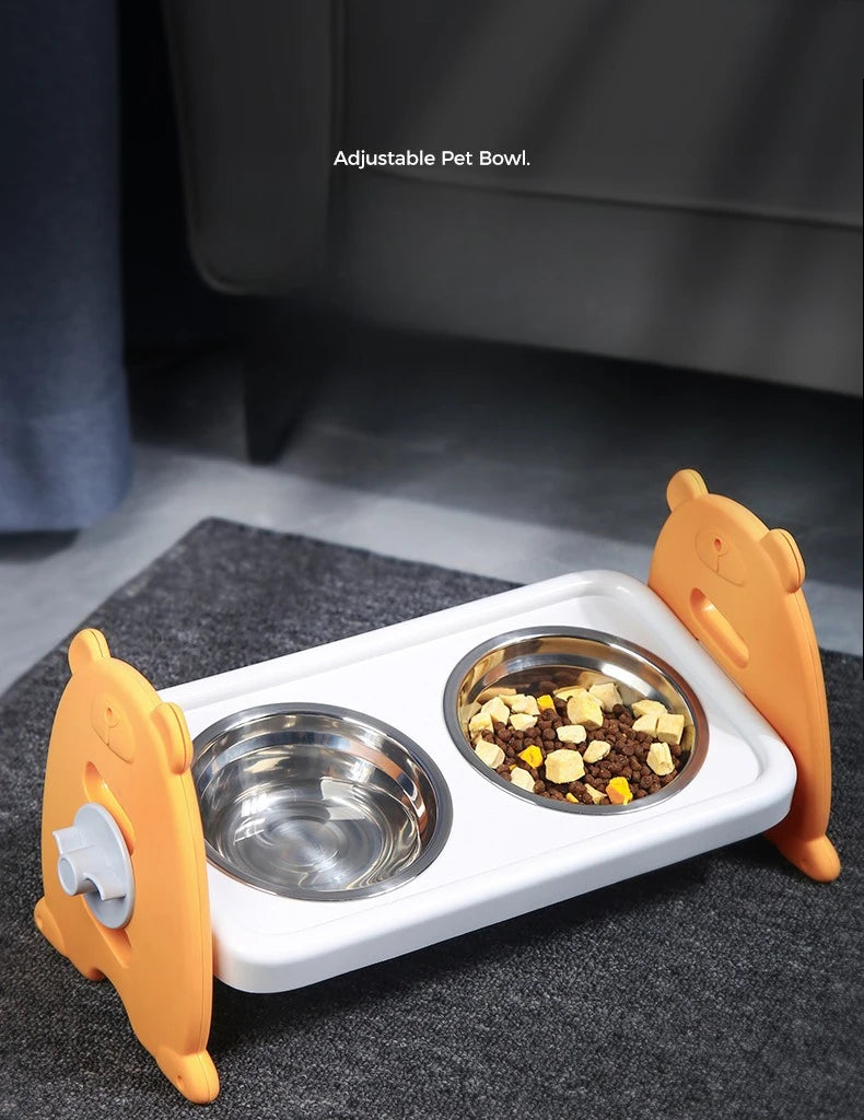 Gamelle double pour animaux avec support antidérapant
