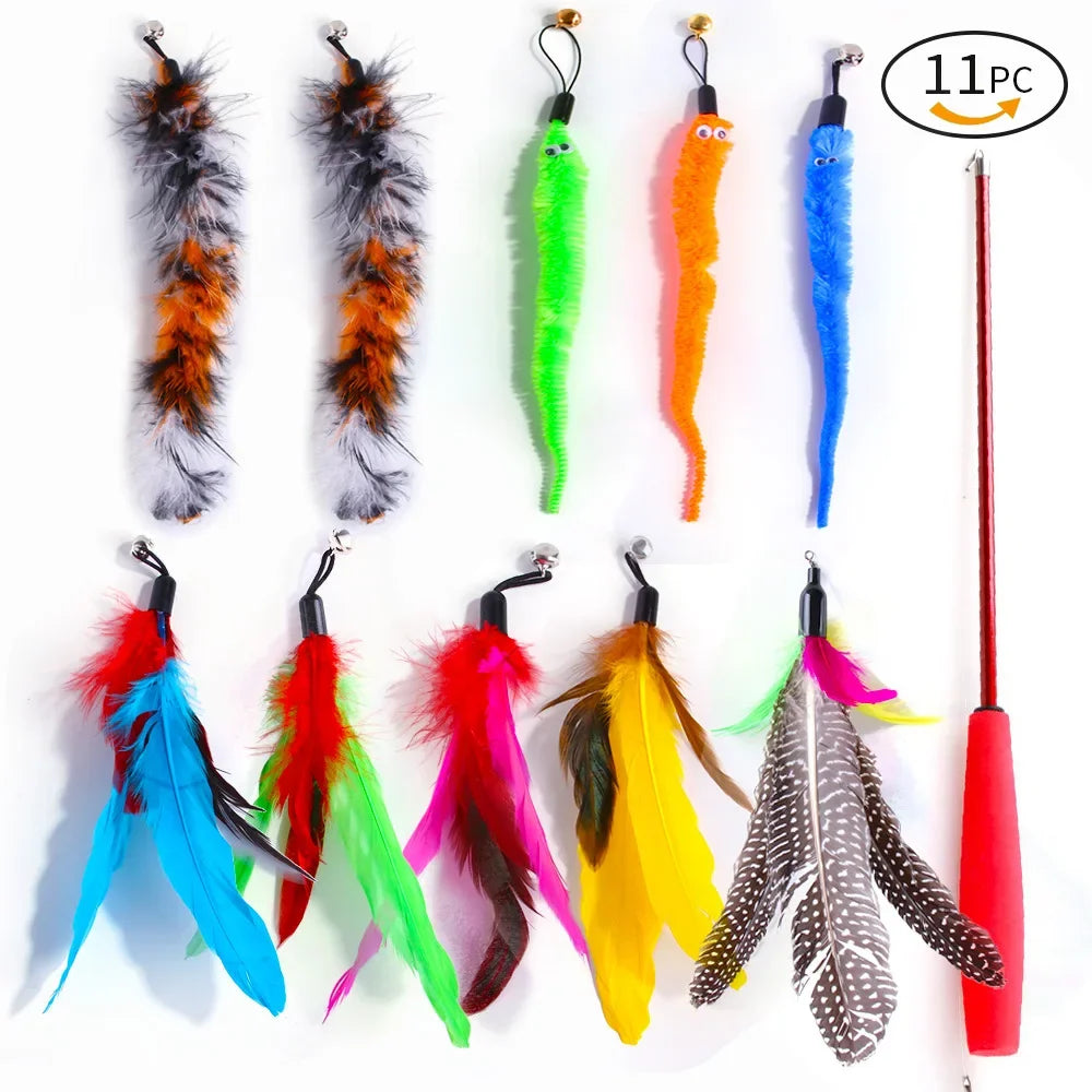 Ensemble de jouets rétractables pour chat