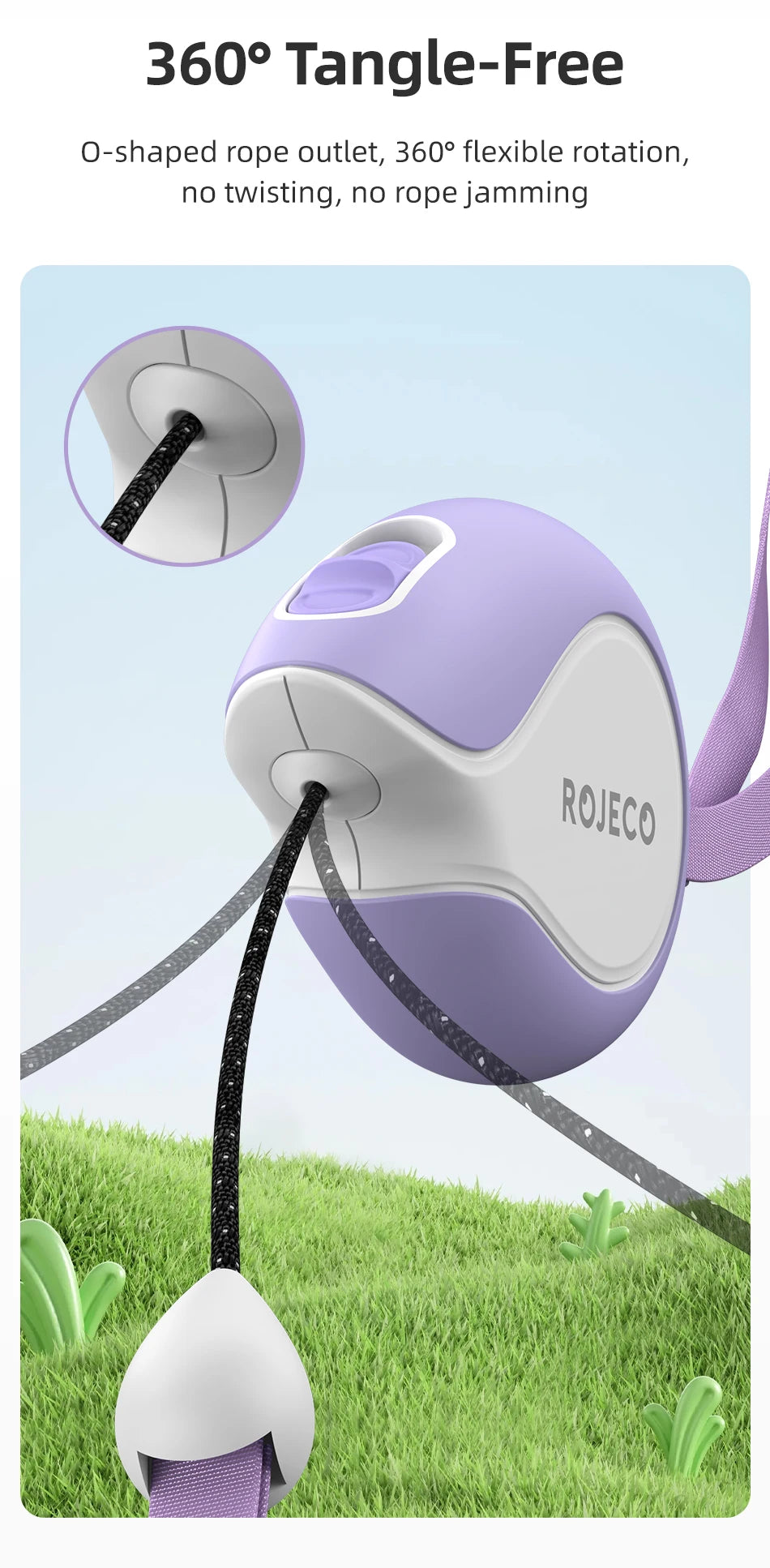 3M Mini Retractable Dog Leash — Compact Extendable Lead for Walking & Travel