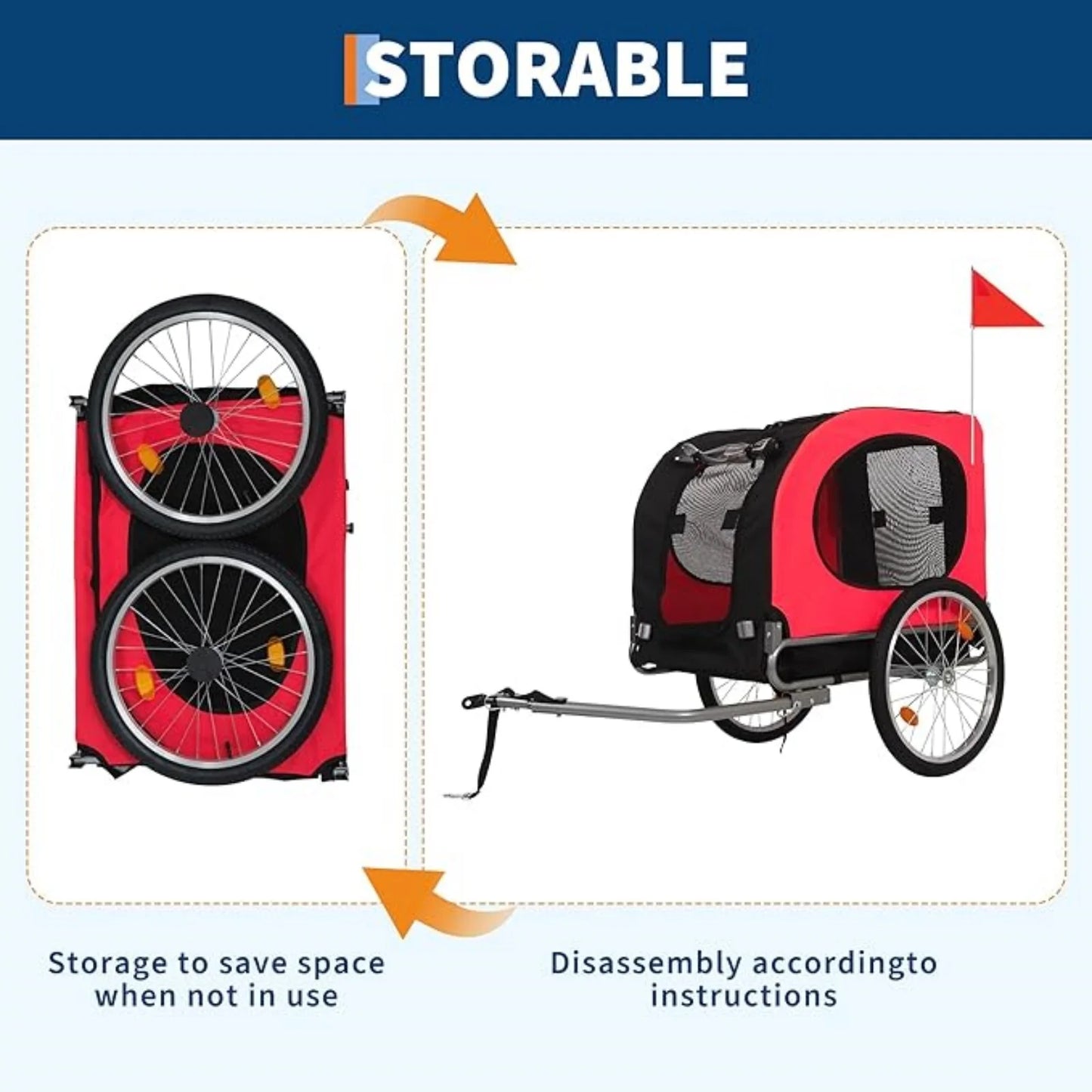 Dog Bike Trailer & Jogger with Air Tires | Up to 40kg