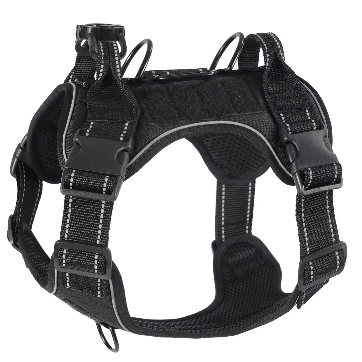 Harnais pour chien anti-traction avec protection en silicone pour traceur GPS