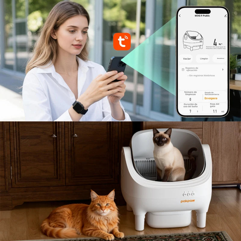 76L Large Automatic Self-Cleaning Cat Litter Box – Smart Open Sandbox
