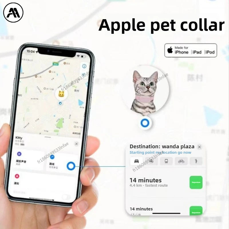 Apple Find My Pet Collar Tracker for Cats & Dogs