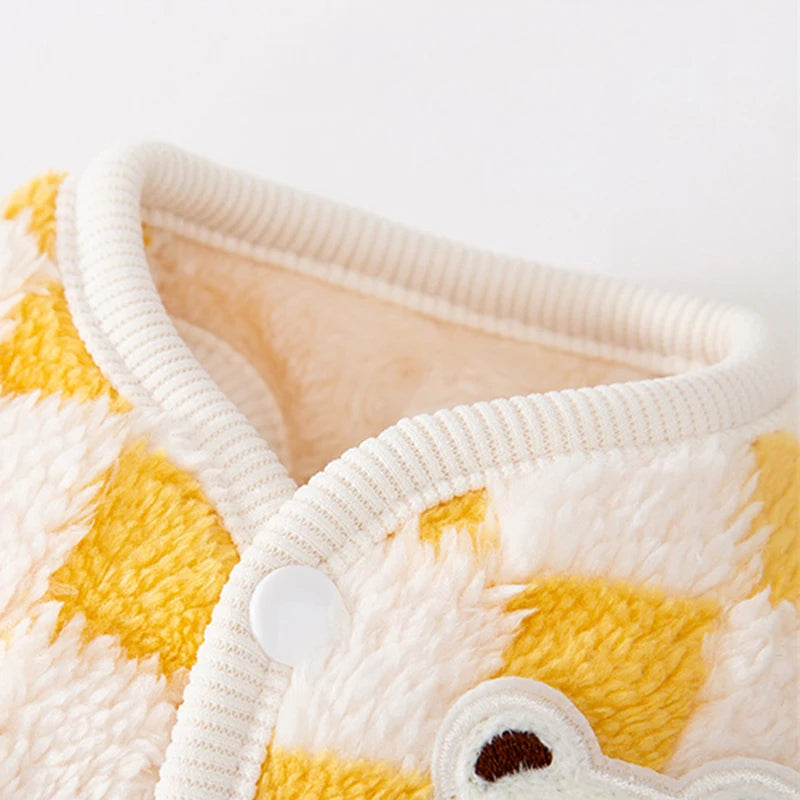 Fleece Button Jacket for Cats & Small Dogs