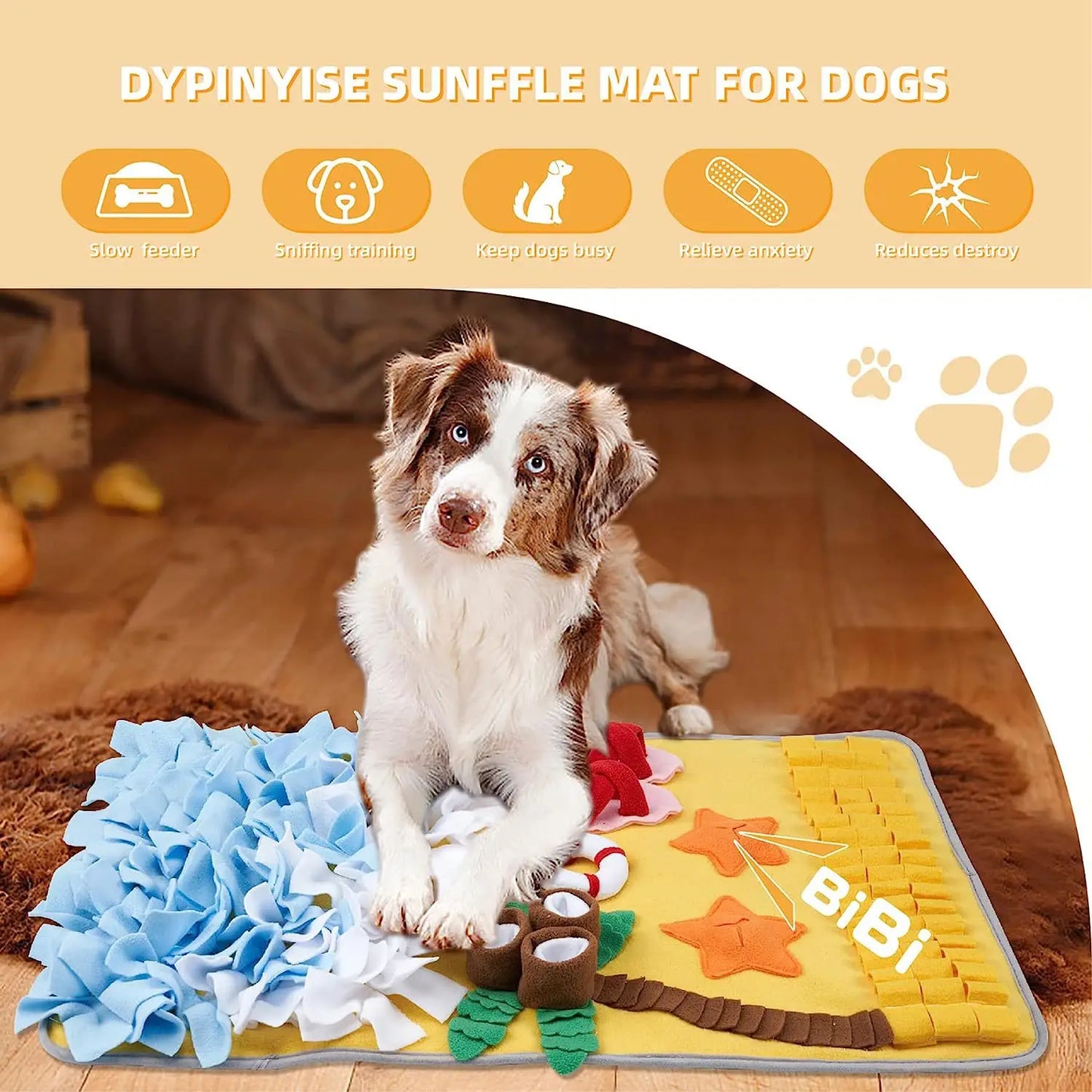 Dog Sniffing Mat – Slow Feeder & Enrichment Blanket