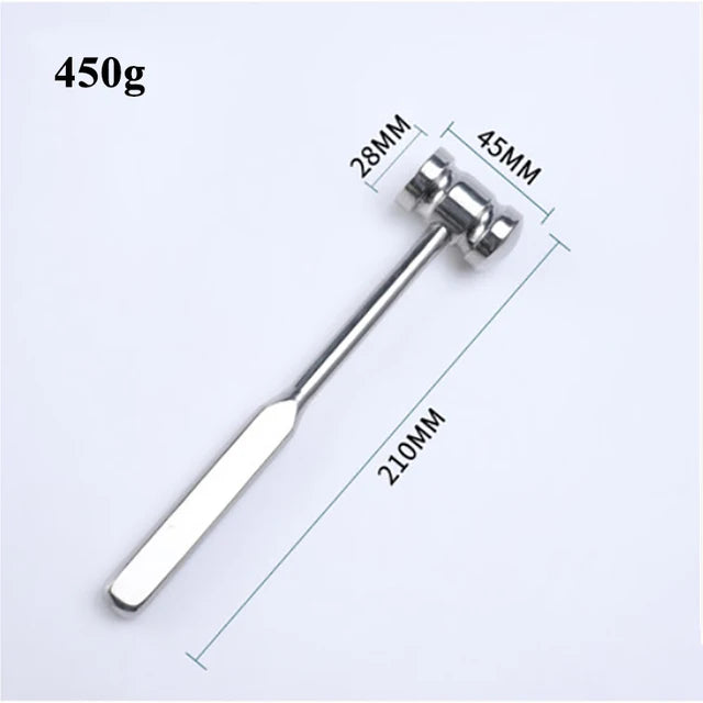 Double-Headed Veterinary Bone Hammer - Stainless Steel Professional Tool