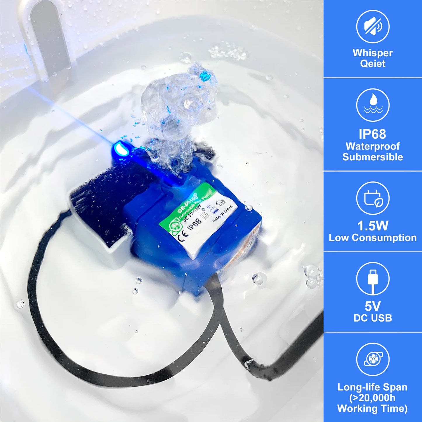 Ultra-Quiet Brushless Water Pump for Pet Fountain