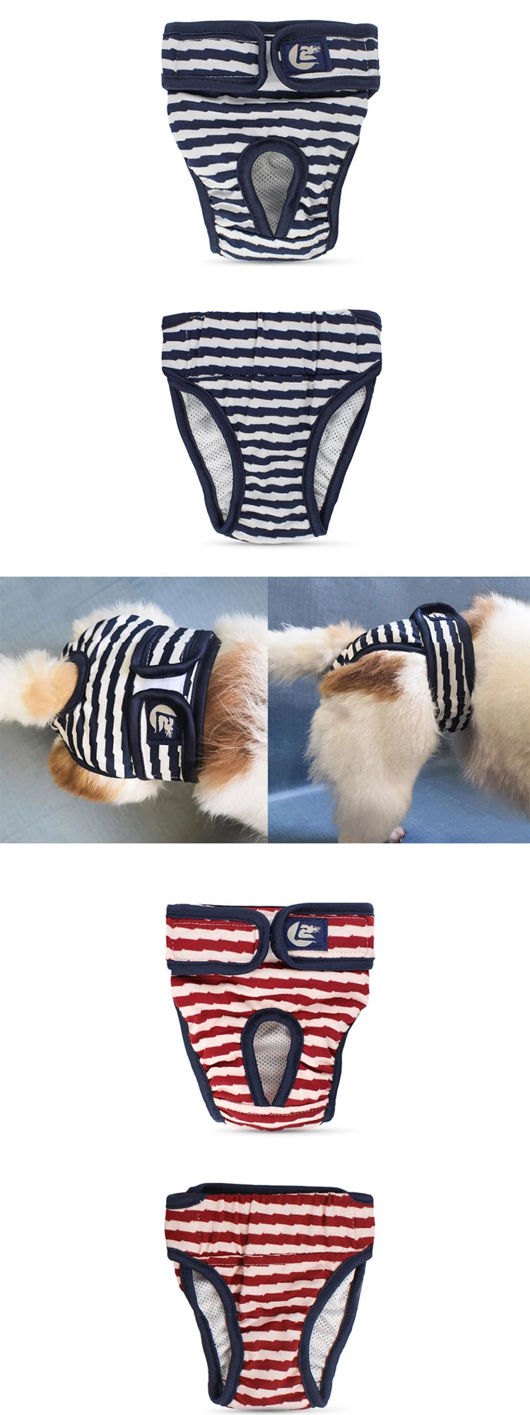 Washable Physiological Pants & Sanitary Briefs for Female Dogs & Cats