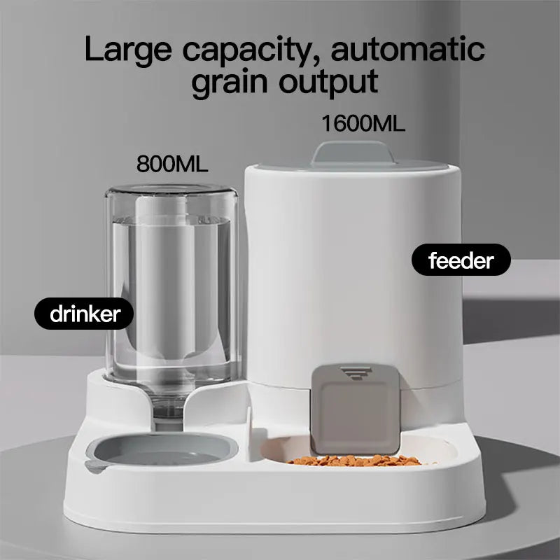 Gravity Cat Feeder & Water Dispenser