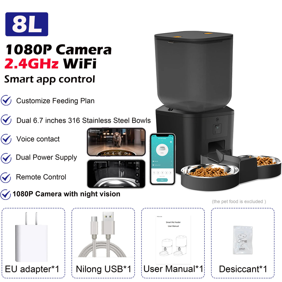 Smart Automatic Pet Feeder with Camera