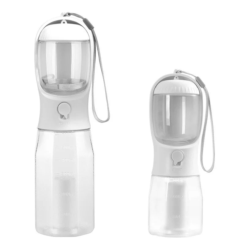 3-in-1 Dog Water Bottle with Food Storage & Waste Bag Holder