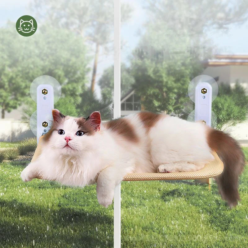 Foldable Cat Window Hammock – Removable Washable Mattress Cat Bed