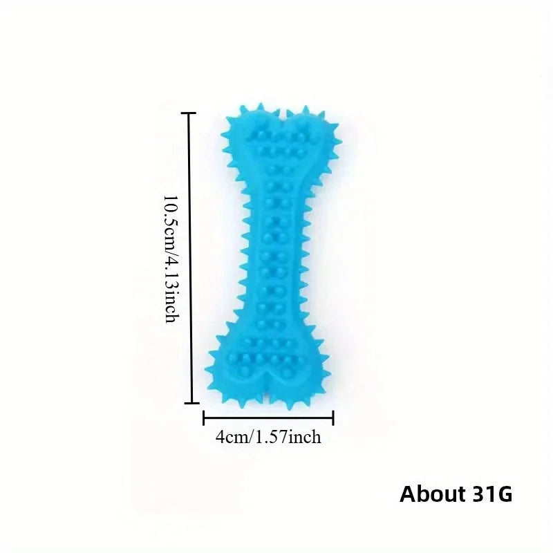 Bone Shaped Rubber Chew Toy - Dental Toy for Small Dogs