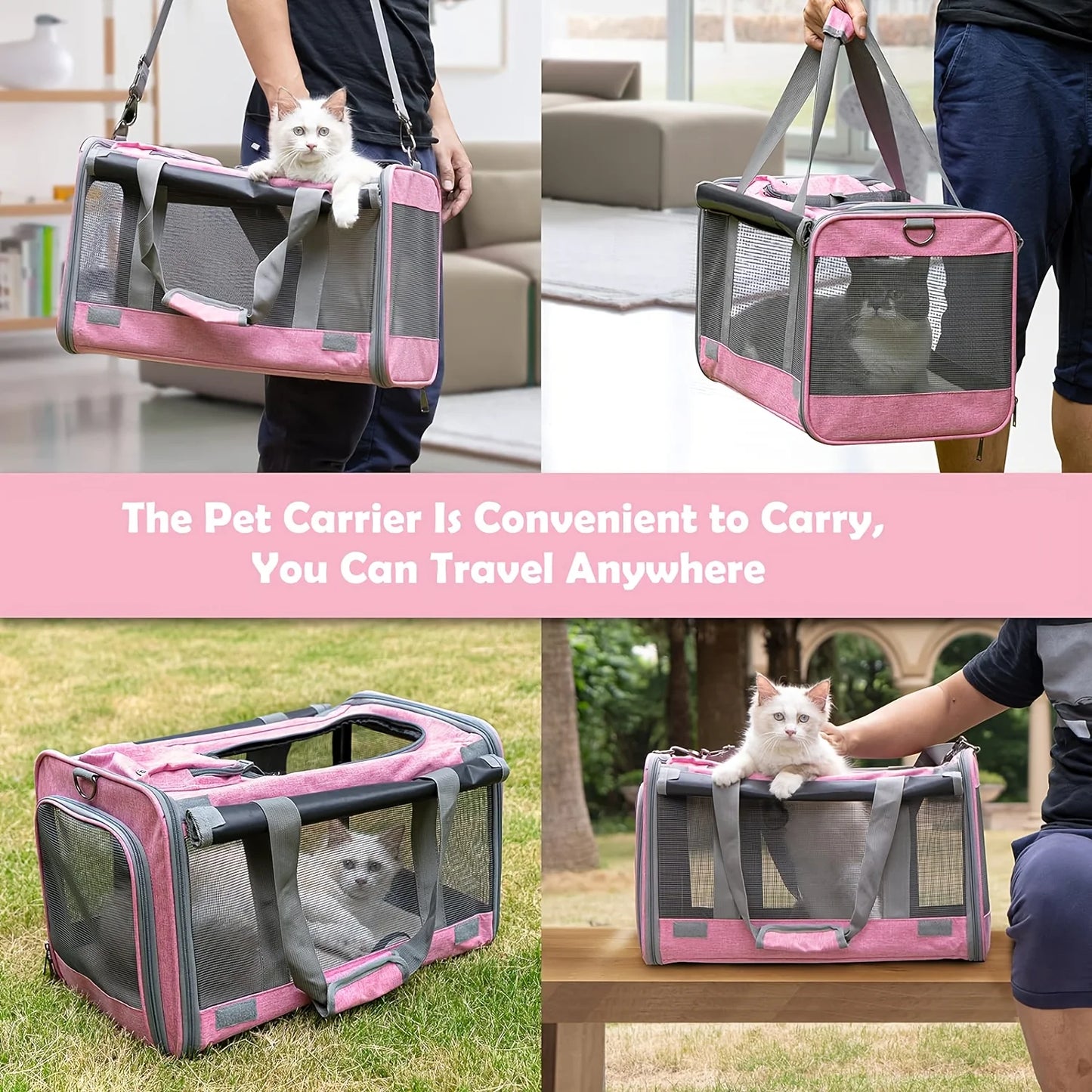 Sac de transport souple pour chats et chiots de grande et moyenne taille