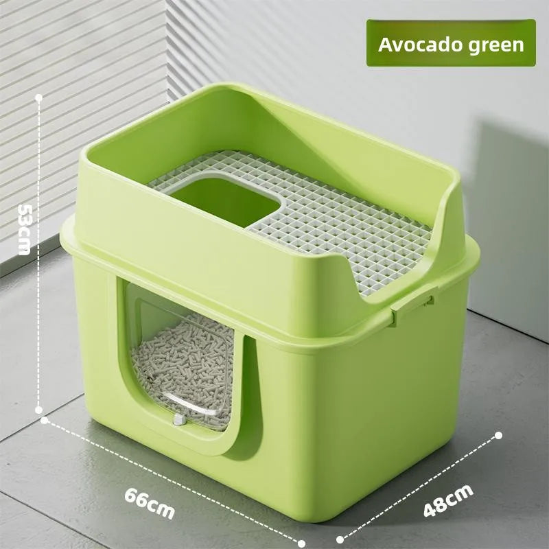 Top Entry Self-Cleaning Cat Litter Box with Odour Control & Anti-Splash Drawer