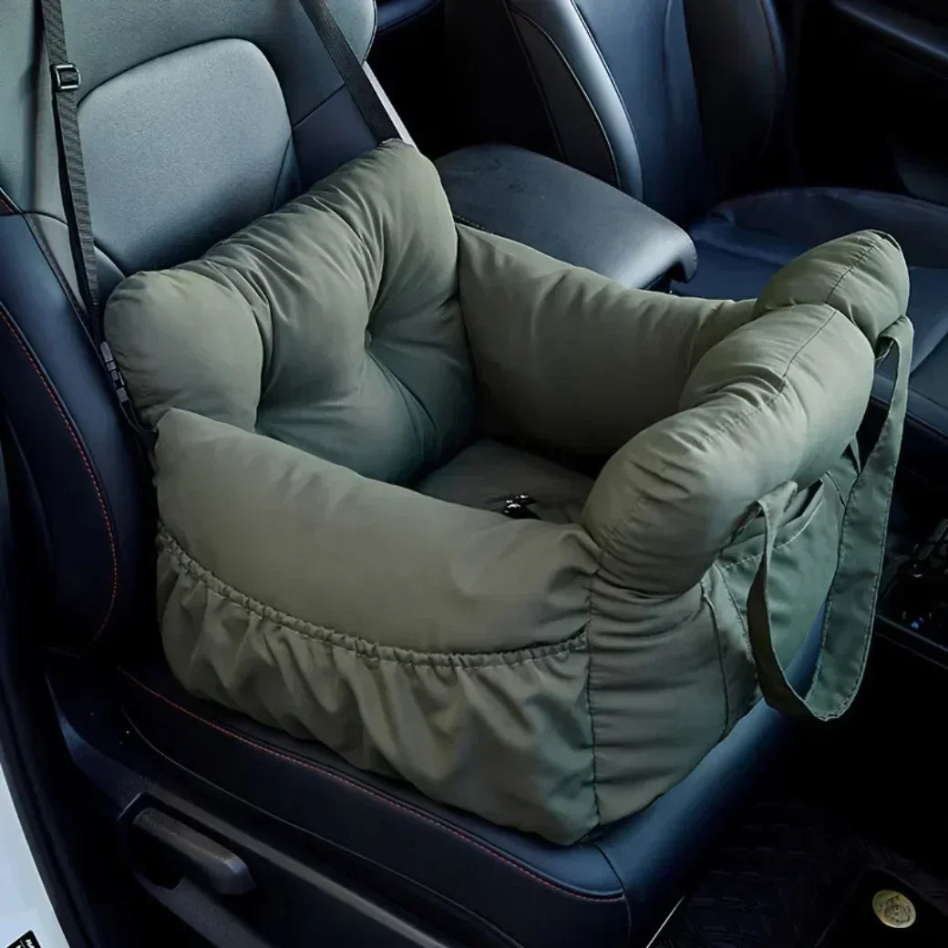 Dog Car Seat with Safety Belt & Non-Slip Base