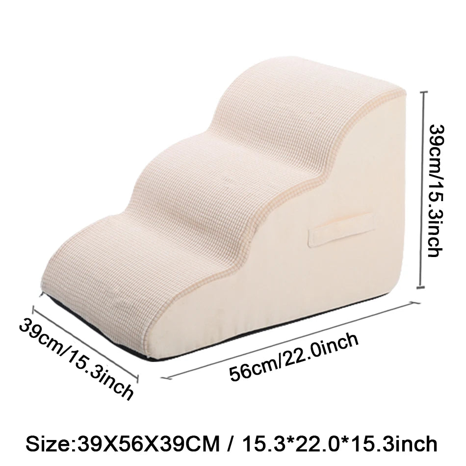 Sponge Pet Stairs for Dogs & Cats – 2 & 3 Step Climbing Ramp for Older Pets & Joint Pain