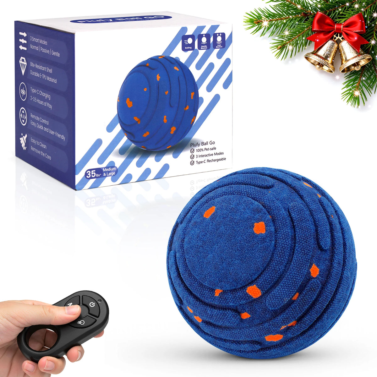 Smart Interactive Dog Toy Ball with Remote Control
