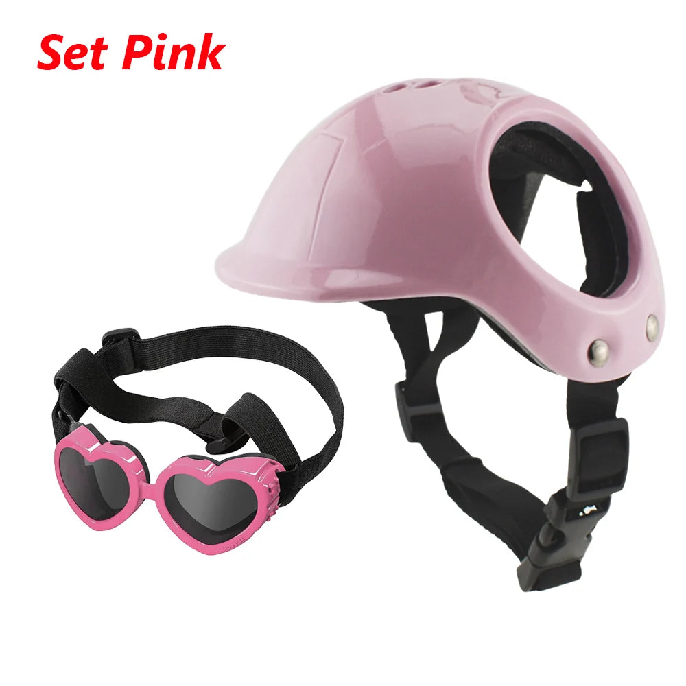Motorcycle Helmet for Small Dogs with Ear Holes