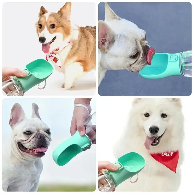 Portable Pet Travel Water Bottle with Bowl