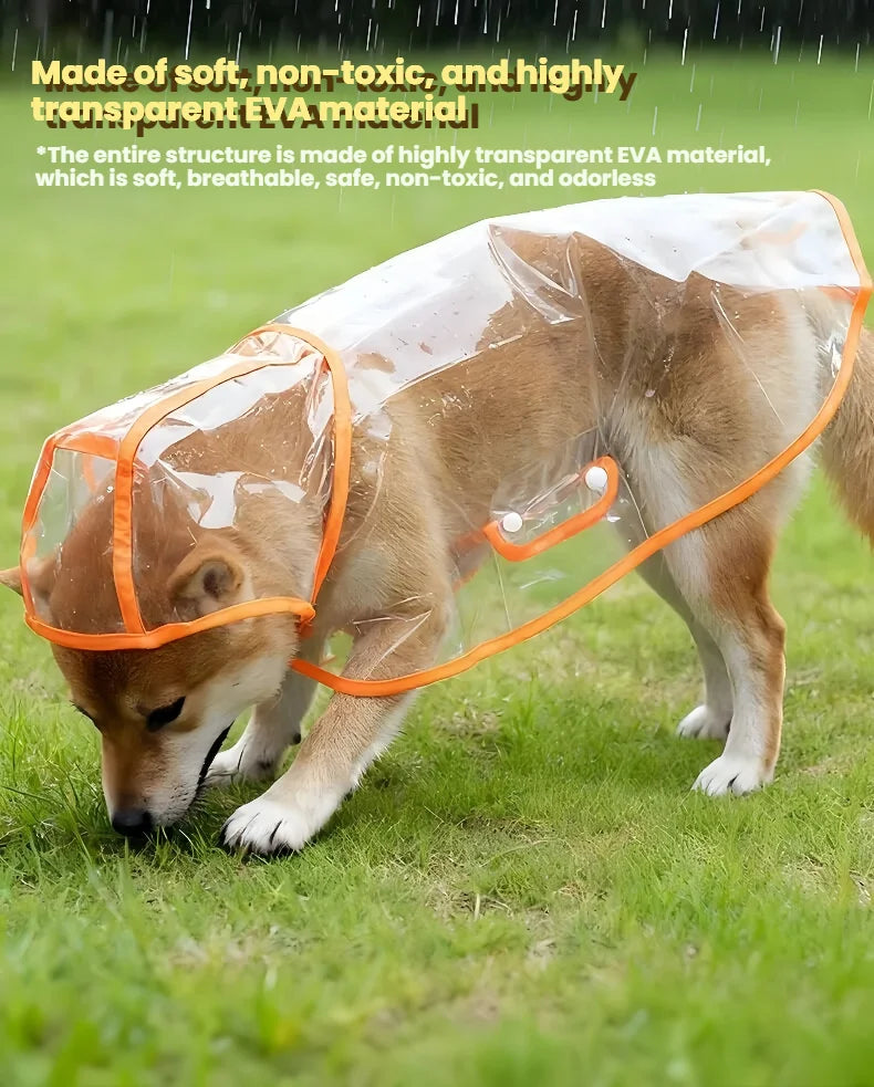 Imperméable transparent pour chiens et chats, cape poncho | Manteau de pluie coupe-vent pour petits chiens et chiots