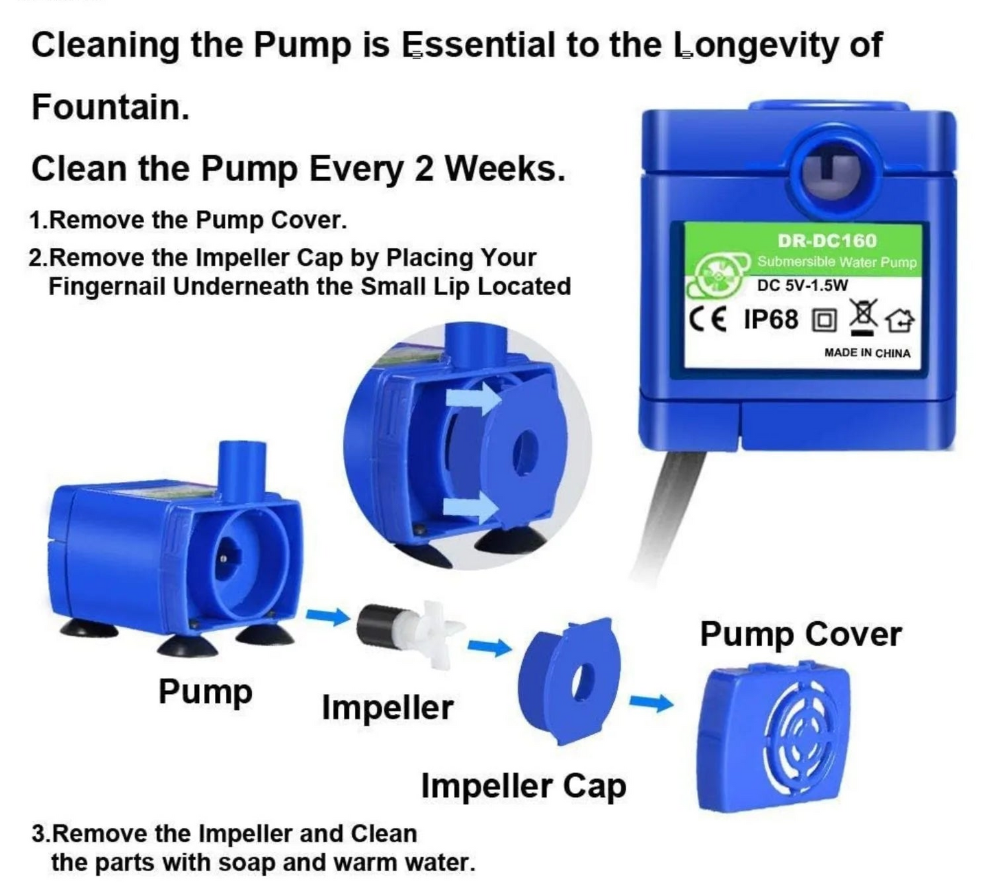 Fontaine à eau pour animaux de compagnie - Distributeur automatique en acier inoxydable de 2,4 L pour chats et chiens