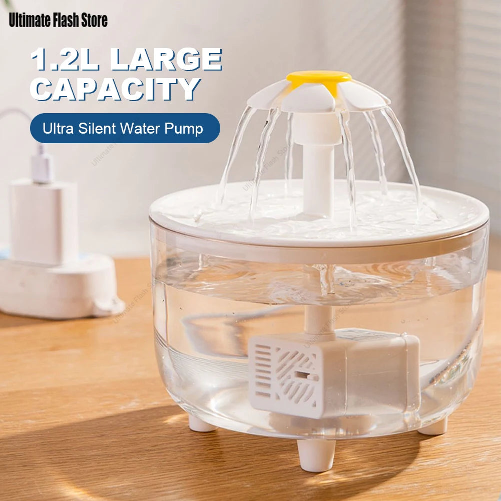 Automatic Pet Water Fountain with Filter | 1200ml USB Silent Pump