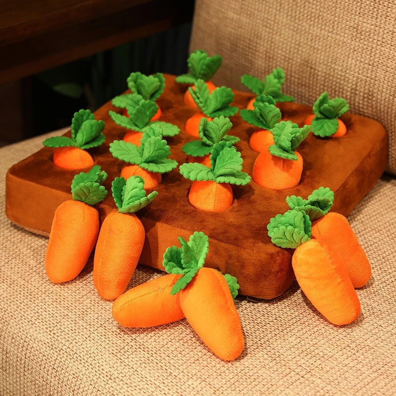 Carrot Plush Dog Puzzle & Nosework Toy