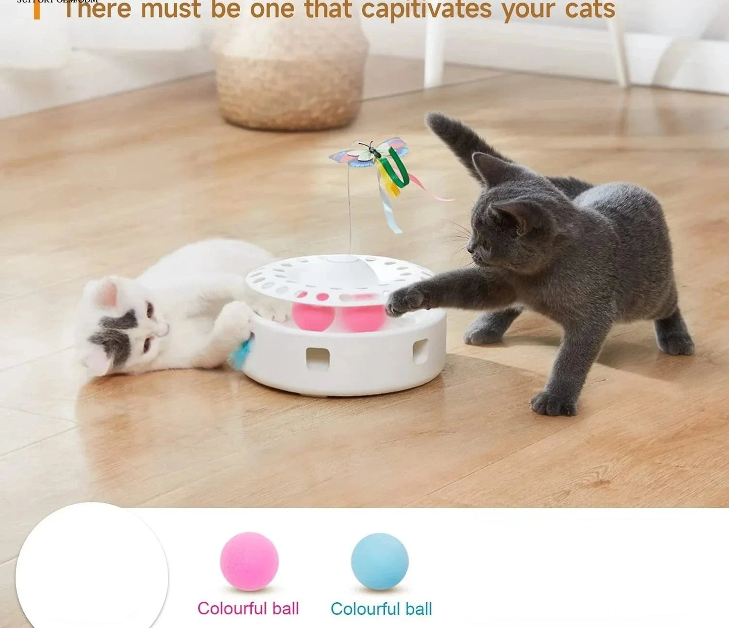 3-in-1 Smart Interactive Cat Toy
