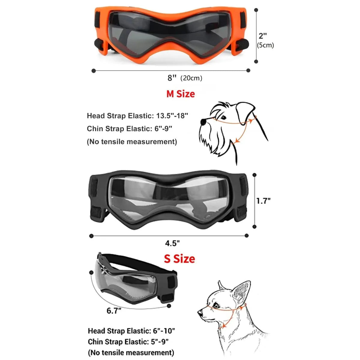 Lunettes pour chien de petite race - Lunettes de soleil de protection UV pour chiots